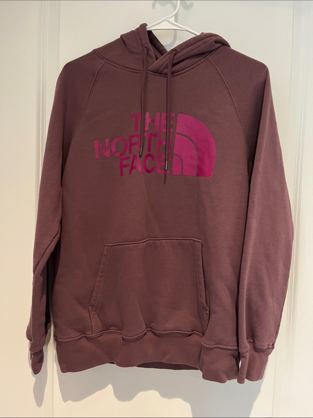 The North Face Women's Mauve Hoodie with Pink Logo